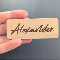 Бейджі дерев'яні 6х2; 8х2; 10х2