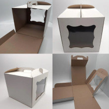 Коробка картонна з віконцем 230х230х210 мм