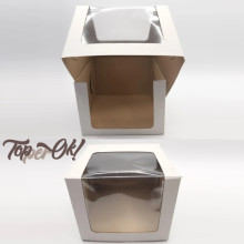 Коробка картонна з віконцем 250х250х200 мм