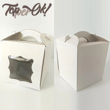 Коробка картонна з віконцем 170х170х210 мм