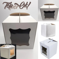 Коробка картонная с окошком 300х300х250 мм Коробка картонная с окошком 300х300х250 мм