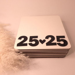 Біла підкладка квадратна 25 см