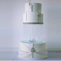 Кругла підставка під торт прозора 18 см