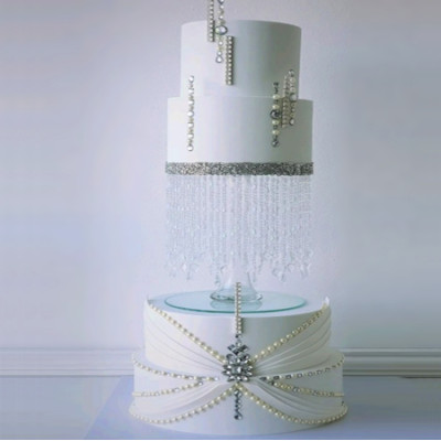 Кругла прозора підставка на стіл (діаметр 18 см) для десертів та закусок