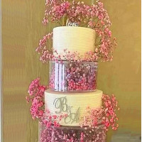 Круглая подставка под торт прозрачная 20 см