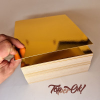 Картонная подложка 30х40 см золото серебро Картонная подложка 30х40 см золото серебро