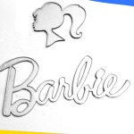 Золотий топер на торт Barbie. Топери для торта Барбі. Силует ляльки прикраса торта
