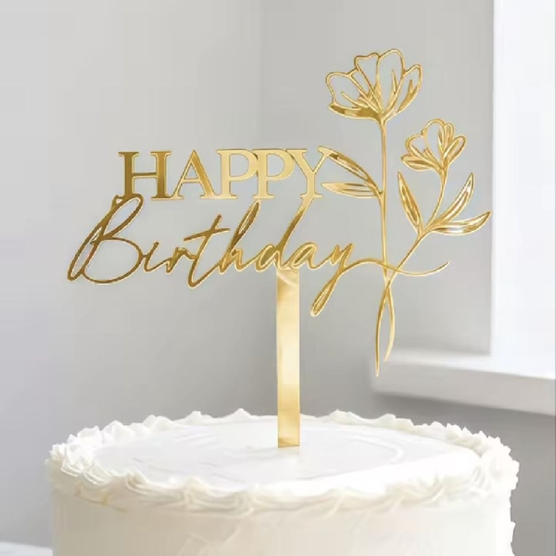 Дзеркальні топери для торта на День Народження «Happy Birthday» Дзеркальні топери для торта на День Народження «Happy Birthday»