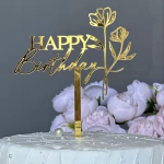 Дзеркальні топери для торта на День Народження «Happy Birthday» Дзеркальні топери для торта на День Народження «Happy Birthday»