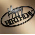 Топер на торт Happy Birthday з дзеркального акрилу Топер на торт Happy Birthday з дзеркального акрилу