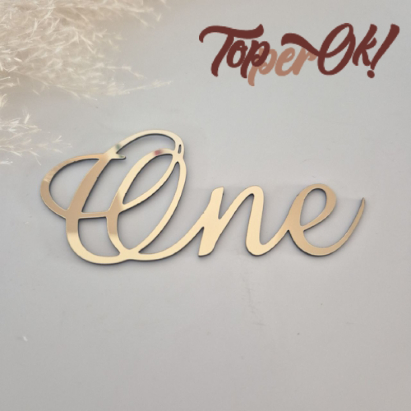 Топер слово. One. Купити топери для торта