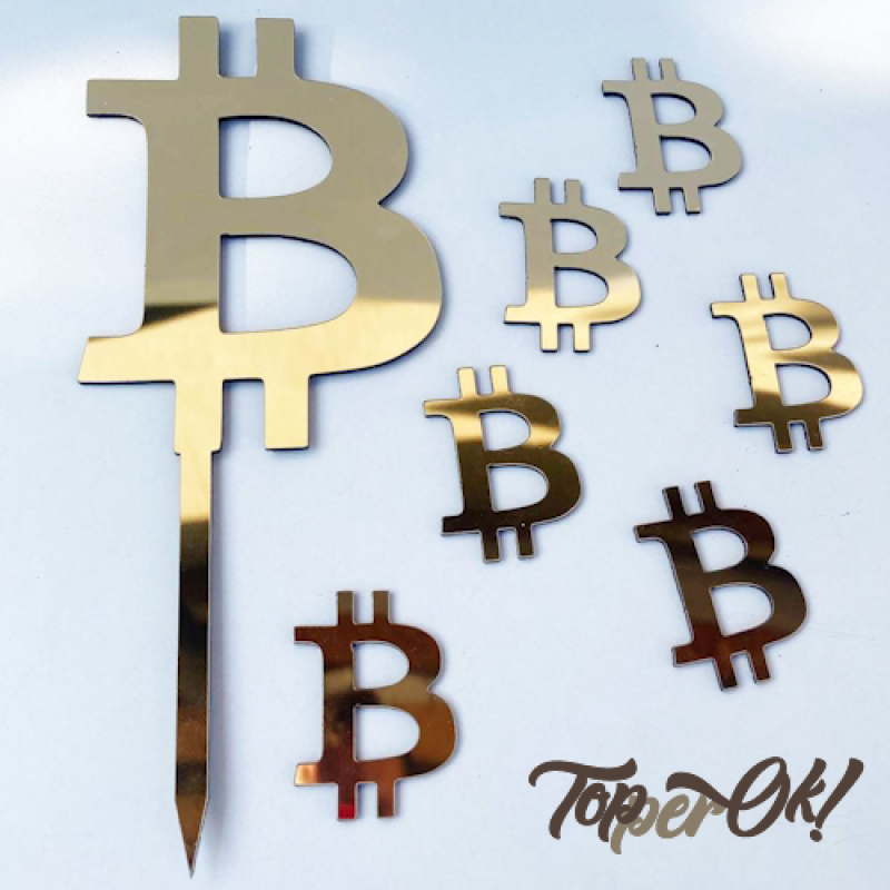 Топпер для торта. Биткойн. Криптовалюта