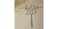 Топер Hello 30 дзеркало