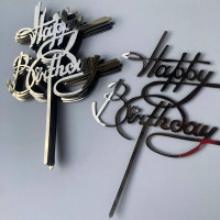 Топпер Happy Birthday зеркало