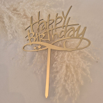 Дзеркальні топери на торт. Купити топер для торта. Happy Birthday