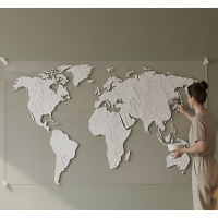 Трафарет Карта Мира 100х50; 130х65; 190х95