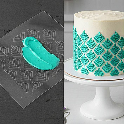 Трафарет для торта Листья: профессиональный декор за считанные минуты