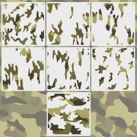 Трафарет камуфляжный 15х15, 20х20, 25х25