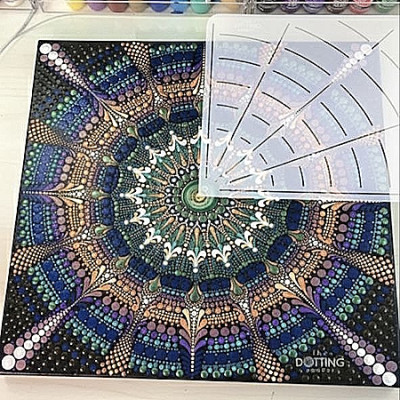 Трафарет-сітка Мандала. Трафарети для Дот-Арту. Замовити шаблон для Крапкового Розпису