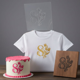 Трафарет 8 марта