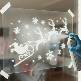 Трафарет Санта з оленями А6; А5; А4; А3; А2; А1 Трафарет Санта з оленями А6; А5; А4; А3; А2; А1