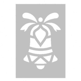 Трафарет Новогодний Колокольчик Трафарет Новогодний Колокольчик