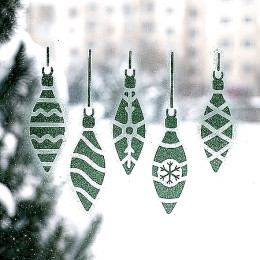 Трафарет Новогодние Украшения Трафарет Новогодние Украшения