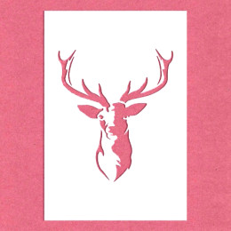 Трафарет Новорічний Олень Трафарет Новорічний Олень