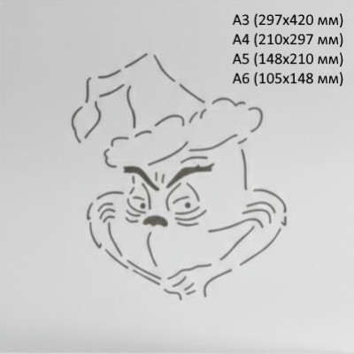 Трафарет Гринча – похитителя Рождества: декор для дома и сладостей