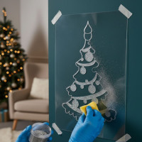 Трафарет Ёлка Новогодняя А6; А5; А4; А3; А2; А1