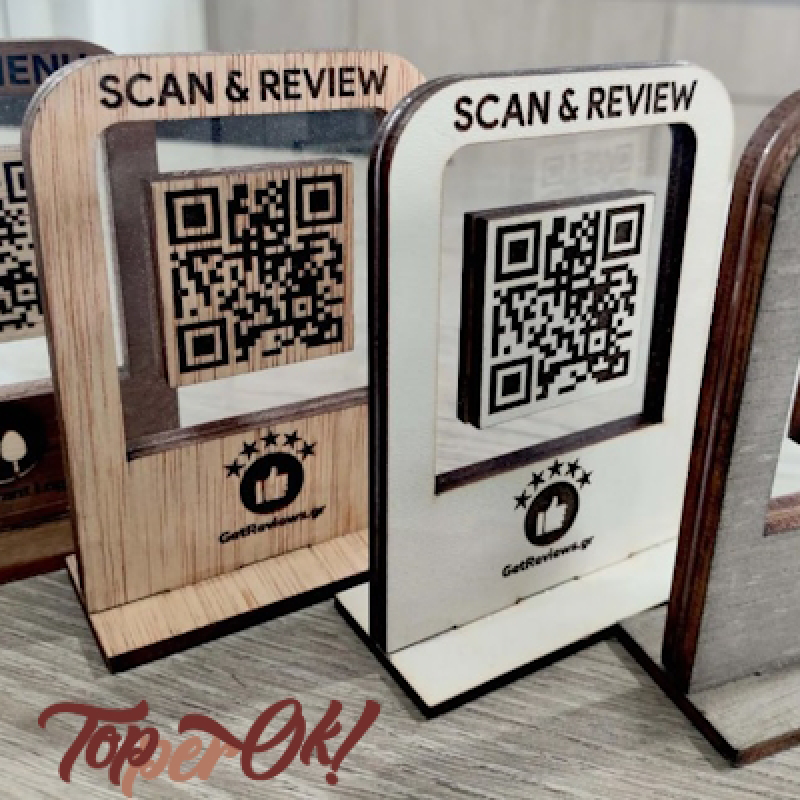 Настольная подставка с QR-кодом для меню ресторанов и кафе