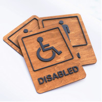 Таблички для туалетов 10х15; 12х18: 16х24