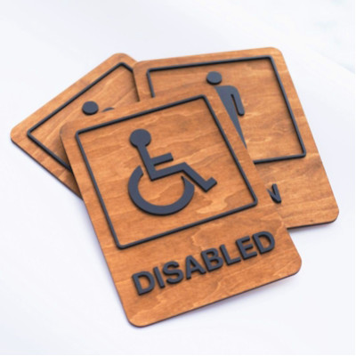 Таблички для туалетов и служебных помещений (дерево/фанера)