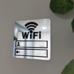 Табличка Wi-Fi з паролем із дзеркального акрилу Табличка Wi-Fi з паролем із дзеркального акрилу