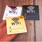 Табличка Wi-Fi з паролем із дзеркального акрилу Табличка Wi-Fi з паролем із дзеркального акрилу