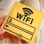 Табличка Wi-Fi з паролем із дзеркального акрилу Табличка Wi-Fi з паролем із дзеркального акрилу