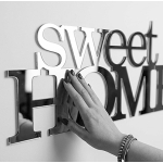 Интерьерная надпись Sweet Home из зеркального акрила Интерьерная надпись Sweet Home из зеркального акрила