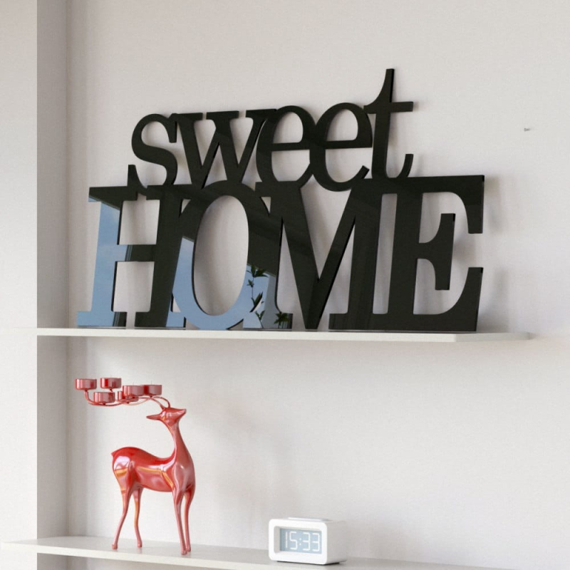 Замовити напис Sweet Home в чорному кольорі: стиль у контрастах Замовити напис Sweet Home в чорному кольорі: стиль у контрастах