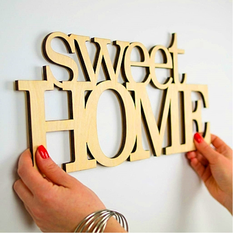 Декоративная надпись Sweet Home: уют в каждой детали