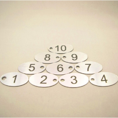 Номерки для гардероба (набор 10 шт.) с гравировкой