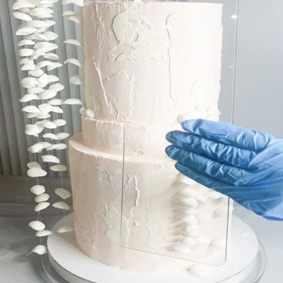 Профессиональный шпатель для выравнивания торта. Прозрачный европейский акрил 6 мм