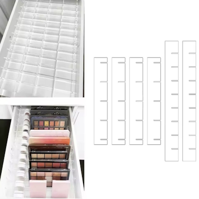 Прозрачный акриловый органайзер-конструктор для ящиков (Набор 6 секций)
