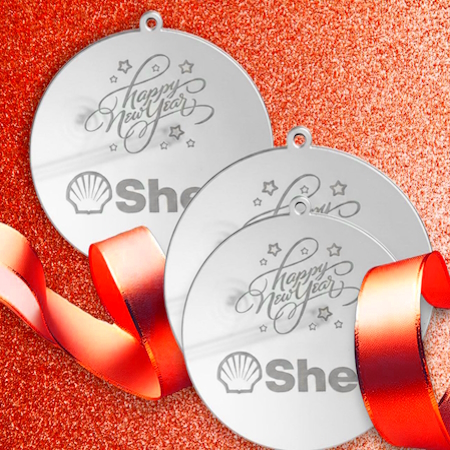 Ялинкова куля з логотипом Ялинкові іграшки з логотипом. Новорічні прикраси з логотипом. Куля на ялинку