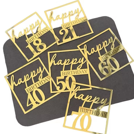 Топпер для торта Happy Birthday. Топпер на торт С Днем рождения
