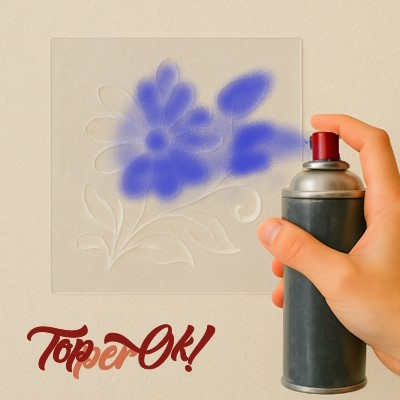 Многоразовий трафарет для стін