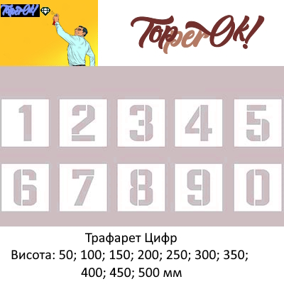 Трафарети Цифри
