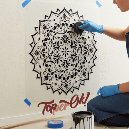 Трафарет под краску Мандала. Купить трафареты Мандала