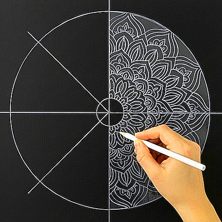 Трафарет-сітка Мандала. Трафарети для Дот-Арта.
Замовити шаблон для Точкового Живопису