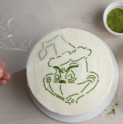 Трафарет Гринча – похитителя Рождества: декор для дома и сладостей