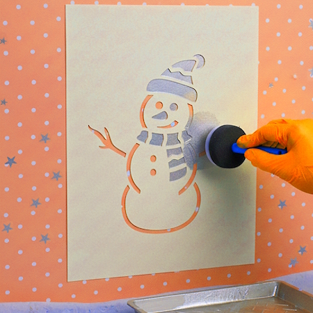 Трафарет Новий Рік. Трафарети Ялинкові іграшки. Купити новорічний трафарет для фарби